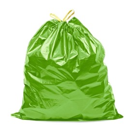 Zielone worki na śmieci z taśmą HDPE 60l - 10szt op