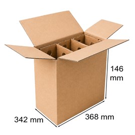 Karton klapowy 342x146x368 mm 3 butelki EB580 – 20 szt.