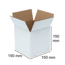 Karton klapowy 150x150x150mm / Biały