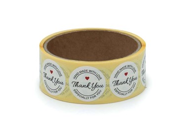 Naklejki okrągłe Białe Fi30mm Thank You 7 - 200szt