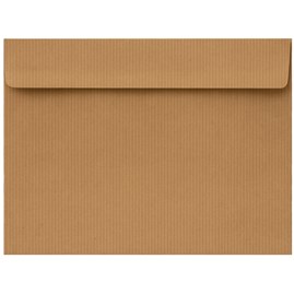 Koperty Ozdobne C5 HK Kraft Prążek 120g 50 sztuk - Ekologiczne Koperty