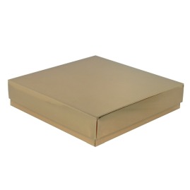 Pudełko laminowane 180x180x40mm złote