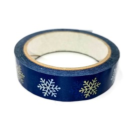 Taśma Świąteczna Niebieska Gwiazdy 24mm/54m
