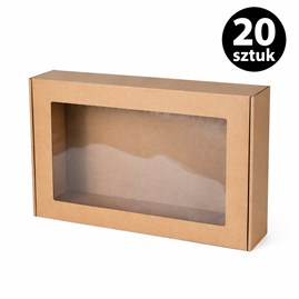 Pudełko ozdobne z okienkiem 550x300x150 mm 20 szt