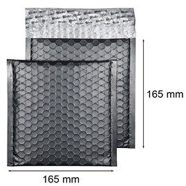 Koperta Bąbelkowa Metaliczna 165x165mm Grafitowa Na Prezent
