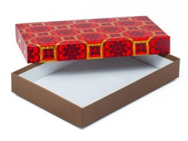 Zestaw pudełek płaskich OKTAGON CZERWONY (8szt.)