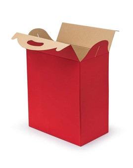 Pudełko z uchwytem czerwone 300x180x350mm F217
