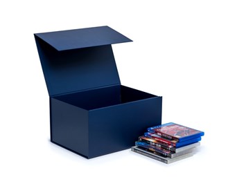 Pudełko Magnetyczne Granatowe 350x250x180mm Składane Pudełko Ozdobne