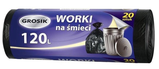 GR Worki HD czarne 120l 20szt