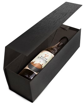 Pudełko na 1 wino CZARNE 340x100x95mm (zewn.) MAGNES