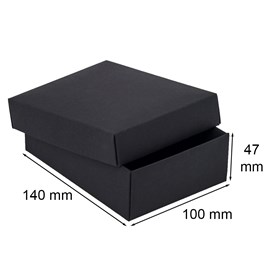 Pudełko ozdobne S 140x100x47mm Czarne A6