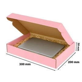 Karton wykrojnikowy różowy 300x200x50 mm – pudełko prezentowe