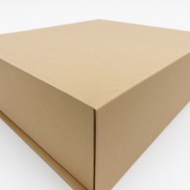 Pudełko Magnetyczne Kraft Prążek 350x250x100mm Opakowanie Premium