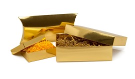 Pudełko Laminowane 140x100x47mm Złote A6