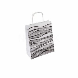 Torebki papierowe 180x80x225mm Wzorki