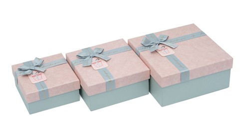 Zestaw Pudełek Kwadratowych HL-014-PINK (3 szt)