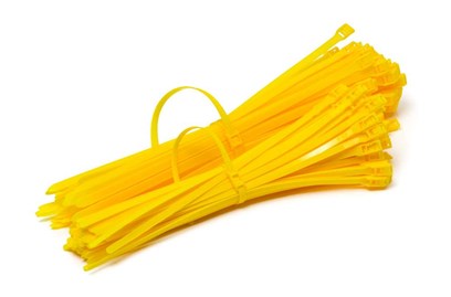 Opaska Zaciskowa płaski zamek 350/7 mm Żółta 100szt