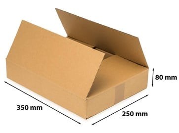 Karton klapowy 350x250x80 mm B320 – pudełko na odzież i e-commerce