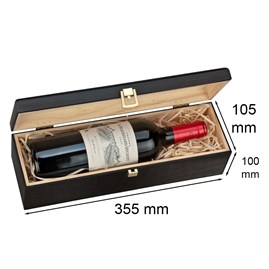 Drewniane pudełko na wino K-981 EX Czarne