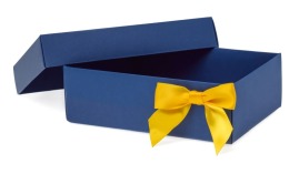 Kokarda satynowa 25mm - Żółta - 10szt