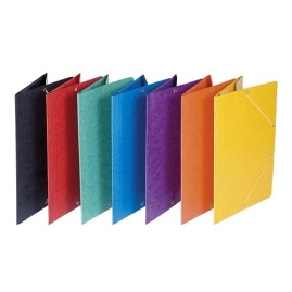 Teczka z gumką preszpan wosk. A4 Niebieska 10szt