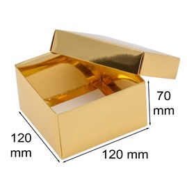 Pudełko Laminowane 120x120x70mm Złote