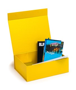 Pudełko Magnetyczne Perłowy Żółty 330x255x115mm (zew) A4 Prezentowe
