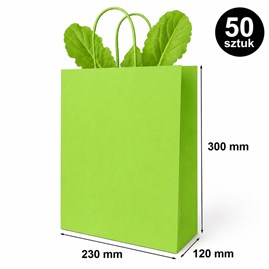Torba prezentowa 230x120x300 mm zielona 50 szt
