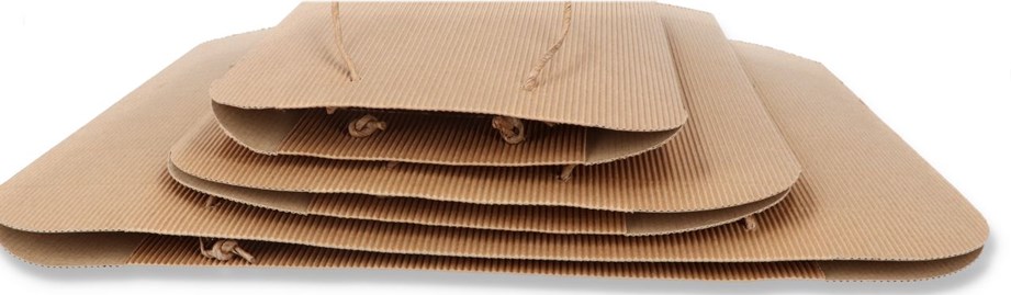 Torba prezentowa EKOz tektury karbowanej 160x60x250, Sznurek