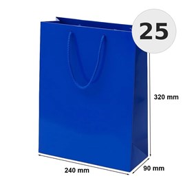Torby granatowe laminowane 240x90x320 mm torby prezentowe 25 szt