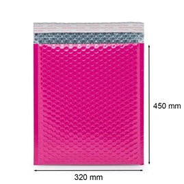 Koperta bąbelkowa metaliczna 320x450mm Różowa