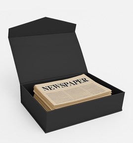 Czarne pudełko magnetyczne trójkątne 35x25x10 cm – elegancki i oryginalny wybór