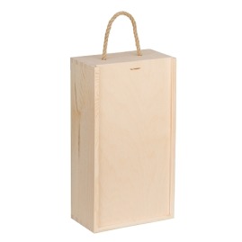 Drewniane pudełko na 2 butelki K-952