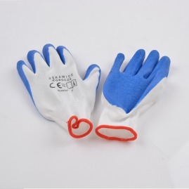 RĘKAWICE ROBOCZE NYLON+LATEKS "M" (ŻÓŁTE)