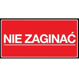 Etykiety NIE ZAGINAĆ 100szt