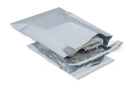 Woreczki Metalizowane 230x325+50mm Srebrne