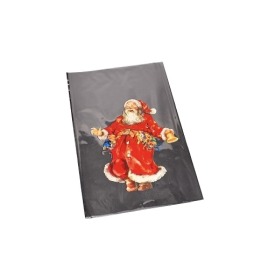 Woreczki foliowe OPP Mikołaj 50x30cm bez klapki srebrne