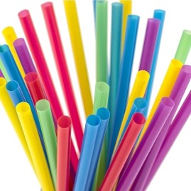 Słomka prosta 8x240mm fluor mix 500szt.