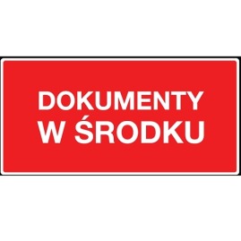 Etykiety DOKUMENTY W ŚRODKU - 100szt