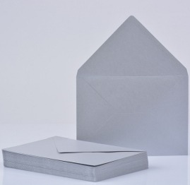 Koperty do zaproszeń Srebrny C5 50szt 120g