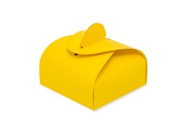 Pudełko ozdobne Prezent S 110x110x65mm Żółte