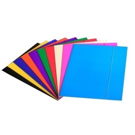 Teczka z gumką karton lakier A4 Biała