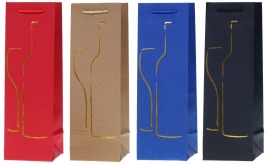 Torba Lux H-stamp na butelkę Jednokolor. -12 szt