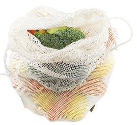 Woreczek 30x45 ECRU z siatki bawełnianej