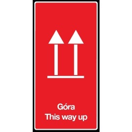Etykiety GÓRA - THIS WAY UP - 100szt