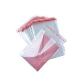 Torebki celofanowe z klejem 13x13+2,5cm 100szt