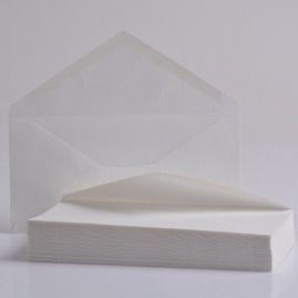 Koperty ozdobne DL Aqua Bianco 220x110mm 50szt