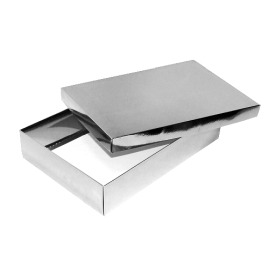 Pudełko Laminowane 160x125x70mm Srebrne A6