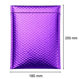 Koperta bąbelkowa Metaliczna 180x250 mm Fioletowa - Estetyczny wygląd