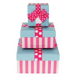 Zestaw Pudełek kwadrat Blue Top (3 szt)